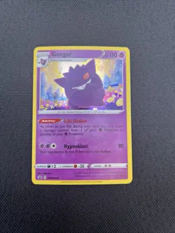 Pokemon Gengar Sword and Shield Promo Cosmo Holo Card #TG06 - NM - Image 1