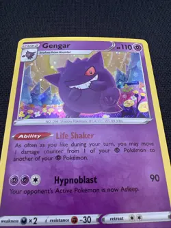 Pokemon Gengar Sword and Shield Promo Cosmo Holo Card #TG06 - NM - Image 2