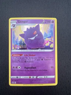 Pokemon Gengar Sword and Shield Promo Cosmo Holo Card #TG06 - NM - Image 3