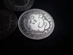 Pokemon Card Meiji Promo Battle Coin Silver x3 Clefairy Clefable #6240 - Image 4