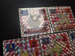 Pokemon Card Amada Sticker Prism Foil Holo x5 Flareon Dragonite etc #6112 - Image 2