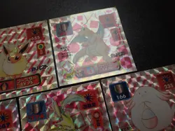 Pokemon Card Amada Sticker Prism Foil Holo x5 Flareon Dragonite etc #6112 - Image 3