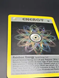 1st Edition Rainbow Energy 17/82 Holo Pokemon Card TCG Team Rocket Wotc NM - Image 3