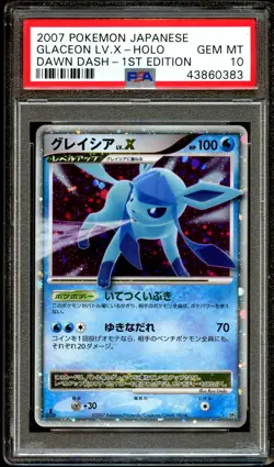 PSA 10 GEM MINT Glaceon Lv.X DP4 1st Edition HOLO RARE Pokemon Card 383 - Image 2