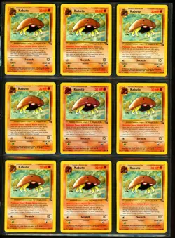 1999 Pokemon KABUTO 50/62 Unlimited Edition FOSSIL SET Non Holo Cards Lot WotC - Image 3