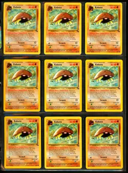 1999 Pokemon KABUTO 50/62 Unlimited Edition FOSSIL SET Non Holo Cards Lot WotC - Image 4