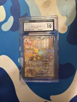 CGC 10 GEM MINT Alakazam ex 2023 Scarlet & Violet 151 201/165 SIR Pokemon Card - Image 1