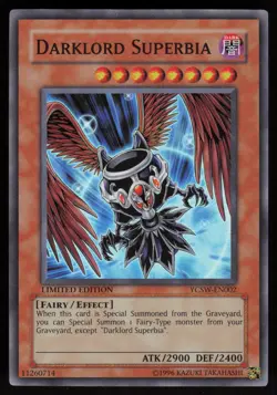 Darklord YCSW Super Prize Cards Complete Set Asmodeus Superbia Edeh Arae Yugioh - Image 5