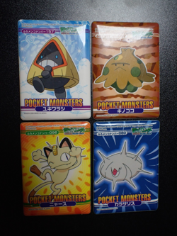 Pokemon Bandai Waterproof Bathroom Menko Card x4 Meowth etc #6133 PLAY - Image 1