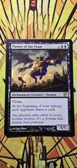 Master of the Feast Journey into Nyx Regular Enchantment Creature Rare MTG LP - Image 1