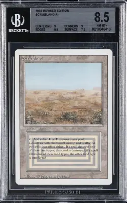 1994 MAGIC THE GATHERING REVISED EDITION SCRUBLAND BGS 8.5 - Image 1