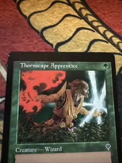 Mtg Magic Invasion Thornscape Apprentice Misprint Miscut Error Card - Image 2