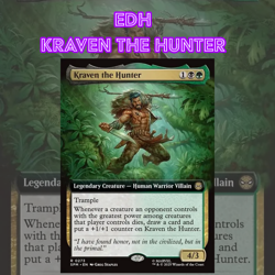 EDH - Kraven the Hunter , MTG Commander Deck, Bracket 2, Spider-Man x MTG - Image 1