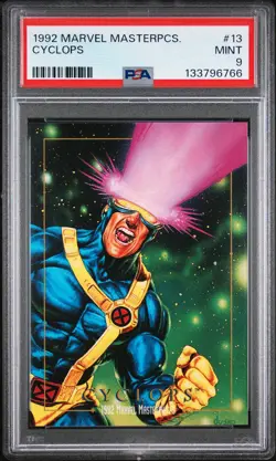 1992 MARVEL MASTERPIECES #13 CYCLOPS PSA 9 - Image 1