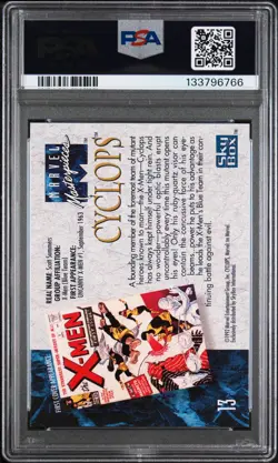 1992 MARVEL MASTERPIECES #13 CYCLOPS PSA 9 - Image 2