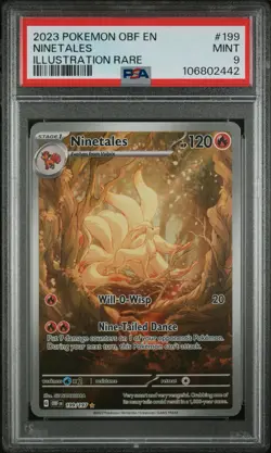 2023 Pokemon OBF En Ninetales Illustration Rare #199 Psa 9 - Image 1