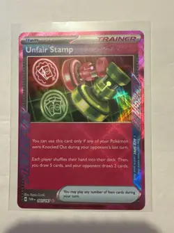 Unfair Stamp 165/167 Sv06: Twilight Masquerade Holo Ace SPEC Rare NM Pokemon - Image 1