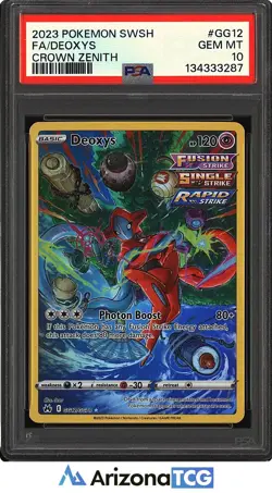 Pokemon 2023 Deoxys GG12/GG70 Full Art Crown Zenith GEM MINT PSA 10 - Image 1