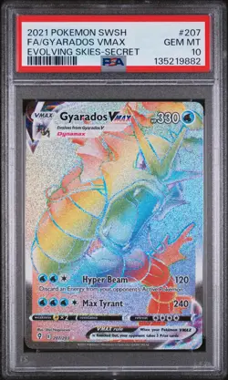 2021 POKEMON SWORD & SHIELD EVOLVING SKIES SECRET FULL ART/GYARADOS VMAX PSA 10 - Image 1