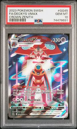 8691 Deoxys VMAX 2023 Pokemon Sword & Shield Crown Zenith #GG45 PSA 10 - Image 1