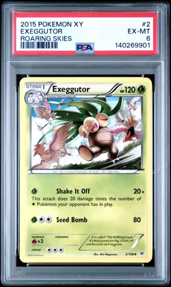 2015 POKEMON XY ROARING SKIES #2 EXEGGUTOR PSA 6 - Image 1
