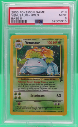 2000 Pokemon Game Base II Venusaur #18 Base II PSA 8 Holo - Image 1