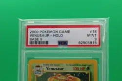 2000 Pokemon Game Base II Venusaur #18 Base II PSA 8 Holo - Image 2