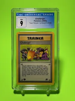 CGC 9 Challenge! 74/82 Rocket 1st Edition Uncommon Mint Pokemon - Image 1