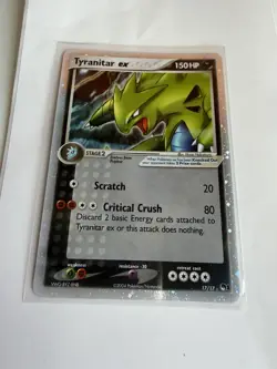 2004 Pokemon POP Series 1 Tyranitar ex Cosmos Holo #17/17 - Image 2
