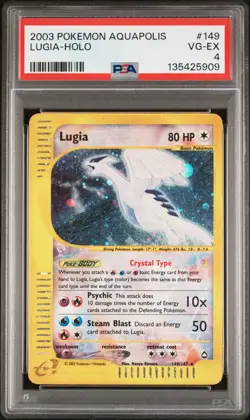 2003 POKEMON AQUAPOLIS #149 LUGIA-HOLO PSA 4 - Image 1