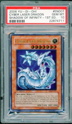 Cyber Laser Dragon SOI-EN007 1st Edition Ultimate Rare Yugioh PSA 10 *711 - Image 1