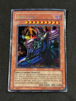 Yugioh Dark Sage DOD-002 Prismatic Secret Rare DMG - Image 1