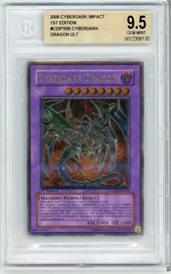 Cyberdark Dragon CDIP-EN035 Ultimate Rare 1st Edition Yugioh Bgs 9.5 Gold *135 - Image 1