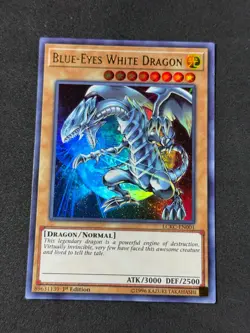 Yugioh Blue-Eyes White Dragon LCKC-EN001 1st Edition Ultra Rare MINT - Image 1