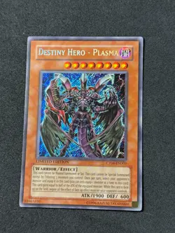 Yugioh Destiny Hero - Plasma CT04-EN003 Secret Rare Promo MINT - Image 1