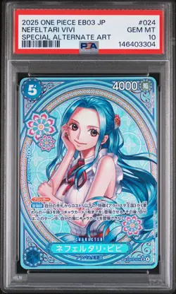 2025 ONE PIECE JAPANESE EB03 SPECIAL ALTERNATE ART #024 NEFELTARI VIVI PSA 10 - Image 1