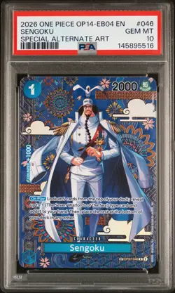 2026 ONE PIECE OP14-EB04-THE AZURE SEA'S SEVEN #046 SENGOKU PSA 10 - Image 1