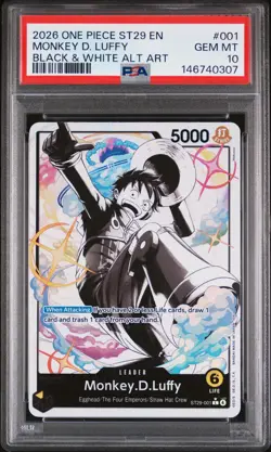 2026 ONE PIECE STARTER DECK ST29-EGGHEAD #001 MONKEY D. LUFFY PSA 10 - Image 1