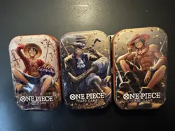 ONE PIECE FACTORY SEALED TINS - SET OF 3 VOL.2 LUFFY, ACE, SABO OP-13 - Image 1