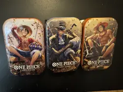 ONE PIECE FACTORY SEALED TINS - SET OF 3 VOL.2 LUFFY, ACE, SABO OP-13 - Image 2