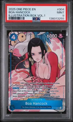 2025 ONE PIECE PROMOS ILLUSTRATION BOX VOL.1 #004 BOA HANCOCK PSA 9 - Image 1