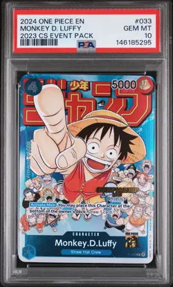 2024 ONE PIECE CHAMPIONSHIP 2023 EVENT PACK #033 MONKEY D. LUFFY PSA 10 - Image 1