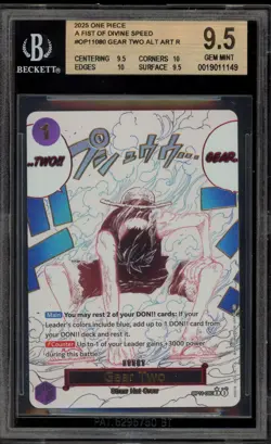 One Piece CCG Gear Two Alternate Art OP11-080 BGS 9.5 - Image 1
