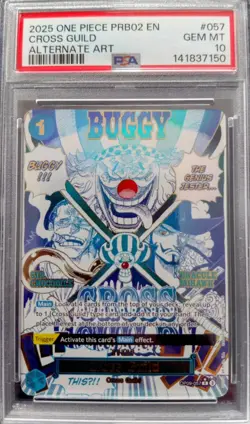 One Piece Cross Guild (Alternate Art) OP09-057 -The Best- Vol. 2 Foil PSA 10 - Image 1