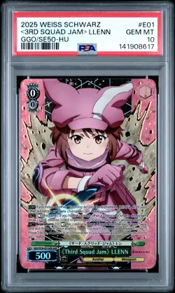 2025 WEISS SCHWARZ ALT ART GUN GALE RARE #E01 THIRD SQUAD JAM LLENN PSA 10 - Image 1