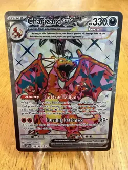 Pokemon TCG Charizard EX Obsidian Flames Full Art Holo Card 215/197 - Image 1