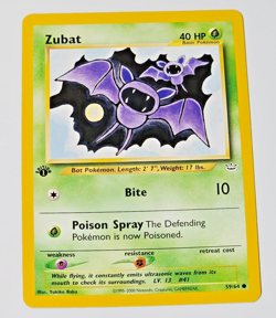Pokemon Zubat 59/64 Neo Revelation 1st Edition WotC 2001 TCG Common Card - Image 1