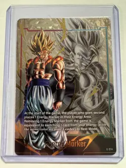 Dragon Ball Fusion World Card Gogeta Energy Marker Promo Prize Gold E-21 - Image 1