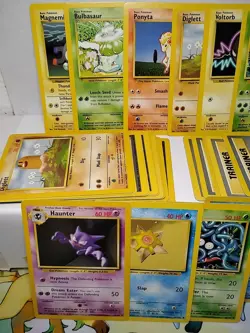 POKEMON TCG (MODERATE PLAY) (LIGHT PLAYED) BASE SET BULK LOT OF 43 CARDS - Image 3