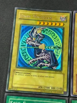 Yugioh Faded SDY-006 Set; Dark Magician, Soul Exchange, Card Destruction LP/P - Image 2